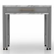 Furniture of America Ficus Rustic Wood Nested Counter Dining Table in Gray