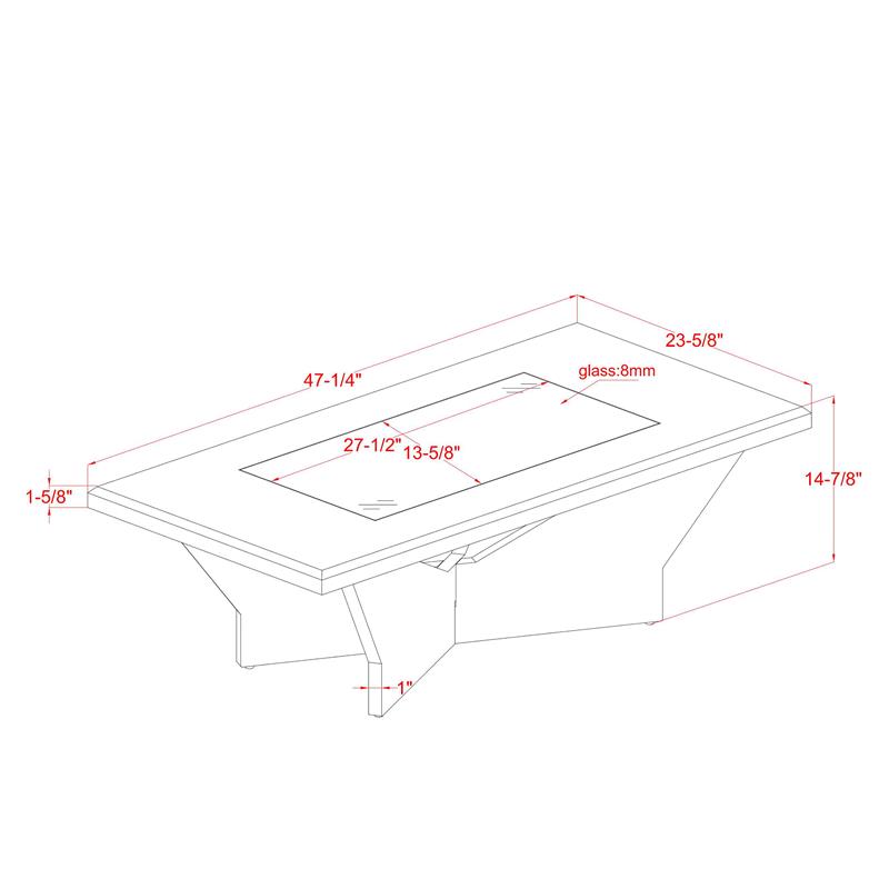 Furniture of America Avens Contemporary Wood 3-Piece Coffee Table Set in Black