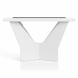 Furniture of America Avens Contemporary Wood Geometric Sofa Table in White
