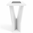 Furniture of America Avens Contemporary Wood Geometric Sofa Table in White