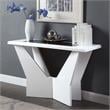 Furniture of America Avens Contemporary Wood Geometric Sofa Table in White