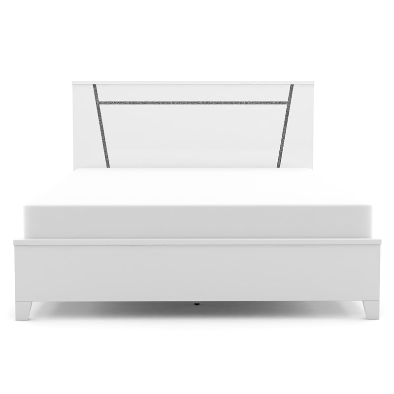 Furniture of America Murvy Contemporary Wood Platform Cal King Bed in White