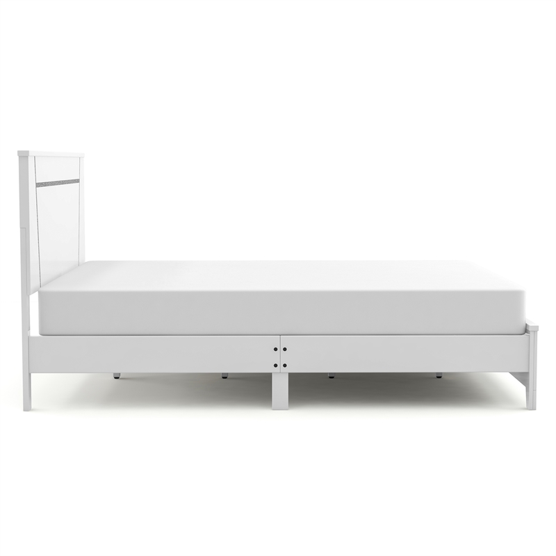 Furniture of America Murvy Contemporary Wood Platform Cal King Bed in White