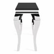 Furniture of America Alang Glam Glass Top Sofa Table in Black and Silver