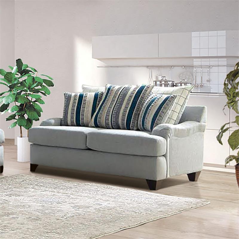 Furniture of America Furze Transitional Chenille 2-Piece Sofa Set in Gray