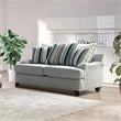 Furniture of America Furze Transitional Chenille 2-Piece Sofa Set in Gray