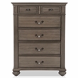 Furniture of America Damos Traditional Solid Wood 6-Drawer Chest in Gray