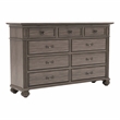 Furniture of America Damos Solid Wood 9-Drawer Dresser in Gray