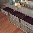 Furniture of America Damos 2-Piece Solid Wood Dresser and Mirror in Gray