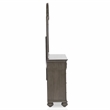 Furniture of America Damos 2-Piece Solid Wood Dresser and Mirror in Gray