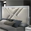 Furniture of America Anaiya Contemporary Wood King Bed with LED in White