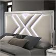 Furniture of America Anaiya Contemporary Wood Queen Bed with LED in White