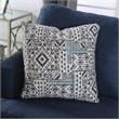 Furniture of America Arjay Contemporary Fabric Upholstered Sectional in Navy