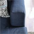 Furniture of America Arjay Contemporary Fabric Upholstered Sectional in Navy