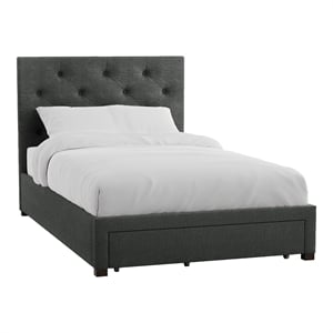 Furniture of America Bethn Transitional Fabric Storage Full Bed in Dark Gray