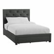 Furniture of America Bethn Transitional Fabric Storage Full Bed in Dark Gray