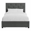 Furniture of America Bethn Transitional Fabric Storage Full Bed in Dark Gray