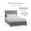 Furniture of America Bethn Transitional Fabric Storage Full Bed in Gray