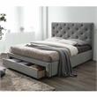 Furniture of America Bethn Transitional Fabric Storage Full Bed in Gray