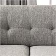 Furniture of America Sheli Mid-Century Modern Fabric Tufted Sectional in Gray