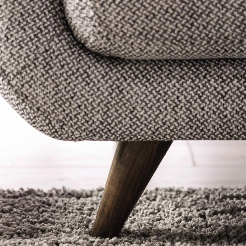 Furniture of America Sheli Mid-Century Modern Fabric Tufted Sectional in Gray