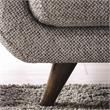 Furniture of America Sheli Mid-Century Modern Fabric Tufted Sectional in Gray