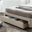 Furniture of America Bethn Transitional Fabric Storage Twin Bed in Beige