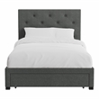 Furniture of America Bethn Transitional Fabric Storage Twin Bed in Dark Gray