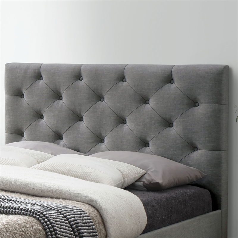 Furniture of America Bethn Transitional Fabric Storage Twin Bed in Gray