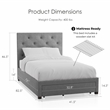 Furniture of America Bethn Transitional Fabric Storage Twin Bed in Gray