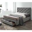 Furniture of America Bethn Transitional Fabric Storage Twin Bed in Gray