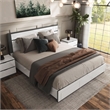 Furniture of America Misti Contemporary Wood Storage Queen Bed in White