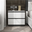 Furniture of America Misti Contemporary Solid Wood Nightstand with USB in White