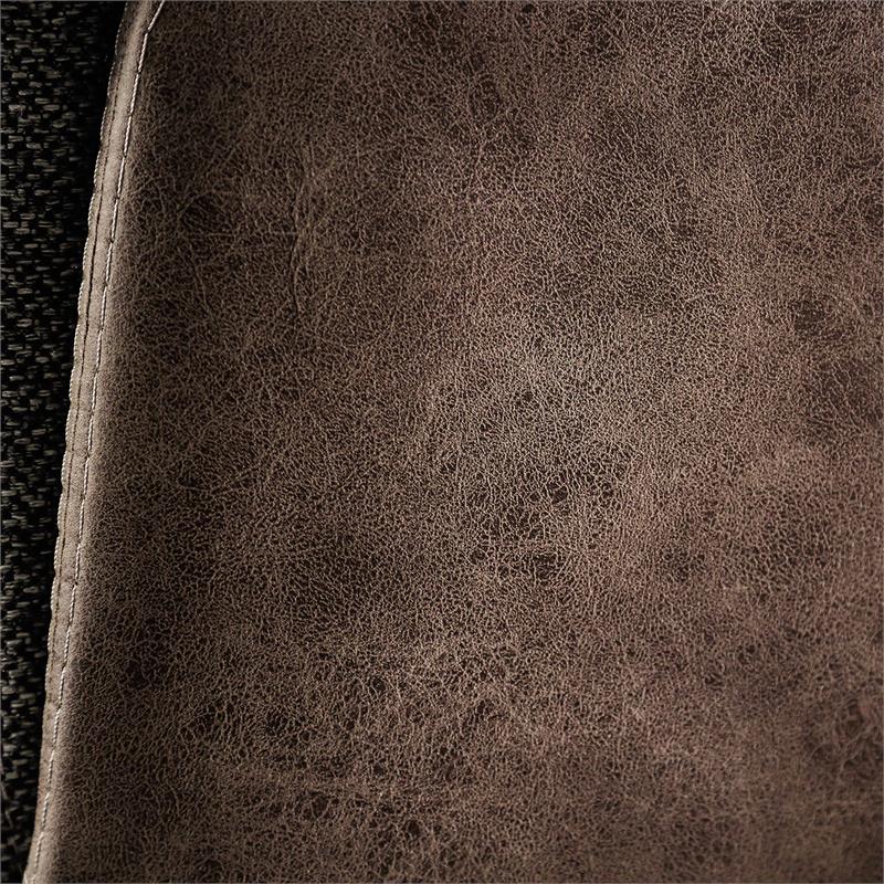 Furniture of America Celiq Fabric Upholstered Loveseat in Gray and Brown