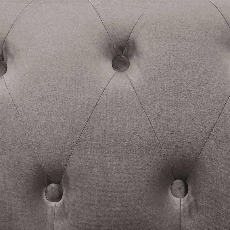 Furniture of America Marti Transitional Fabric Tufted U-Shaped Sectional in Gray