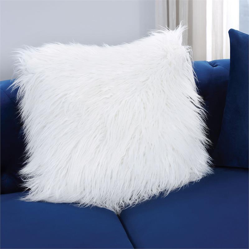 Furniture of America Marti Transitional Fabric Tufted U-Shaped Sectional in Navy