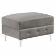 Furniture of America Marti Transitional Fabric Sectional with Ottoman in Gray