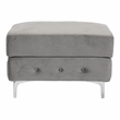 Furniture of America Marti Transitional Fabric Sectional with Ottoman in Gray