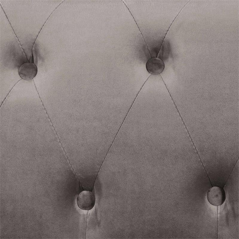 Furniture of America Marti Transitional Fabric Sectional with Ottoman in Gray