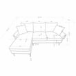 Furniture of America Jarnn Contemporary Chenille L-Shaped Sectional in Navy