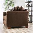 Furniture of America Jaqui Transitional Fabric 2-Piece Sofa Set in Chocolate