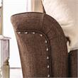 Furniture of America Jaqui Transitional Fabric 2-Piece Sofa Set in Chocolate