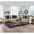 Furniture of America Jaqui Transitional Fabric Nailhead Loveseat in Beige