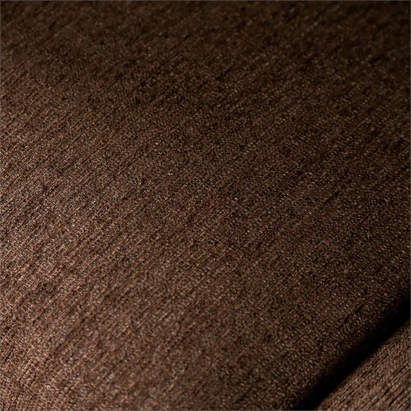 Furniture of America Jaqui Transitional Fabric Nailhead Loveseat in Chocolate