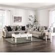 Furniture of America Jaqui Fabric Nailhead Loveseat in Light Taupe Brown