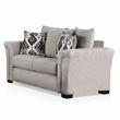 Furniture of America Jaqui Fabric Nailhead Loveseat in Light Taupe Brown
