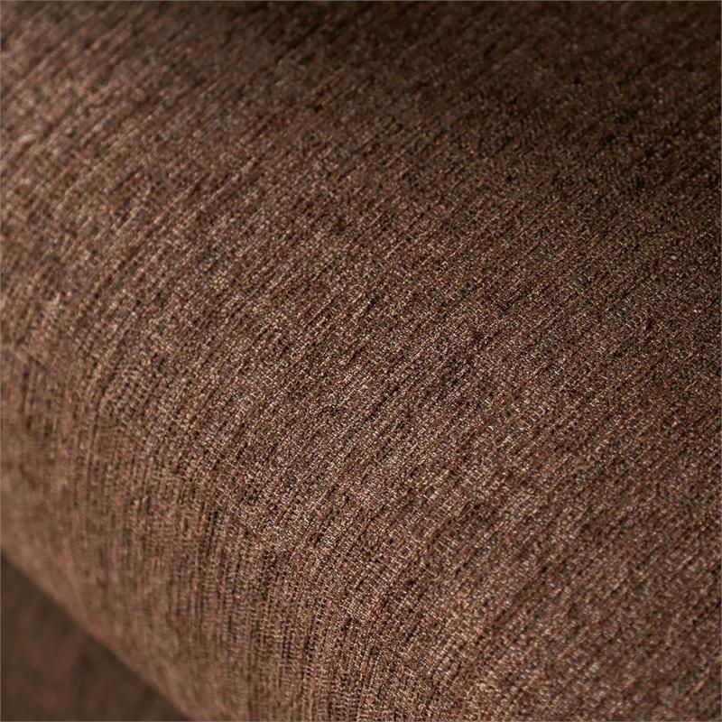 Furniture of America Jaqui Transitional Fabric Nailhead Sofa in Chocolate