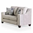 Furniture of America Brill Transitional Fabric 2-Piece Sofa Set in Light Gray