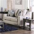 Furniture of America Brill Transitional Fabric 2-Piece Sofa Set in Light Gray