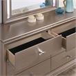Furniture of America Devado Contemporary Wood 6-Drawer Dresser in Rose Gold